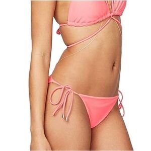 Rachel Roy Bikini Bottom Pink Side Tie Women's XL NWT